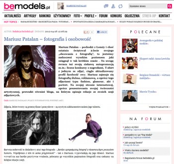 Doceniony przez Redakcję beModels.pl | PATALAN.PL | fotograf Łomża, Zambrów, Ostrołęka, Białystok, Warszawa
